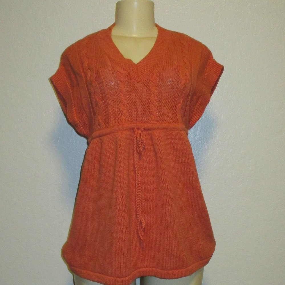 Mossimo Supply Burnt Orange Pullover Short Sleeves Large Sweater -- Final Price
